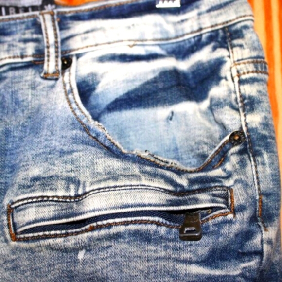 🔥 Decibel Biker Moto Denim Shorts – Size 34 - Picture 6 of 10